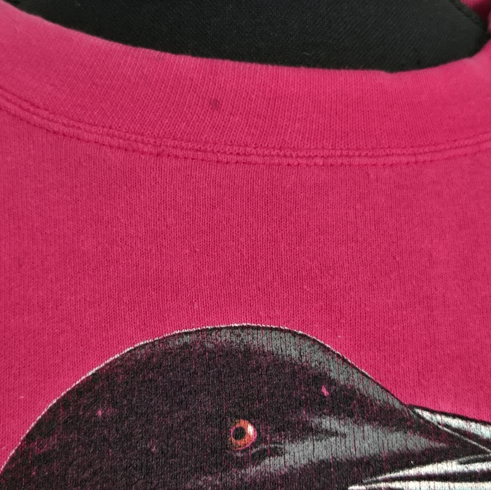 Loon Sweatshirt with Monica Closs Art, Whistler, BC, Canada Pink Graphic, Size M - Picture 3 of 11